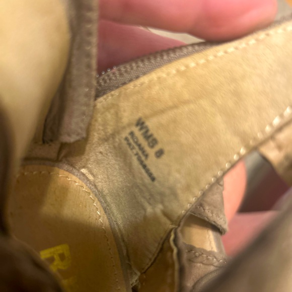 Report brand taupe high heel suede sandals with lace up front EUC - Picture 3 of 8